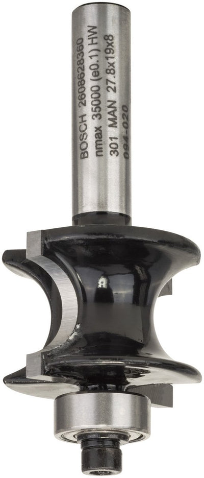 Bosch - Halbhohlprofilfräser 8 mm, R1 6 mm, L 19 mm, G 63 mm