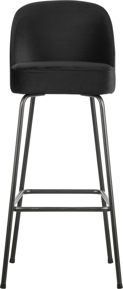 Woood Vogue Barstuhl – Samt – Schwarz – 103 x 50 x 55