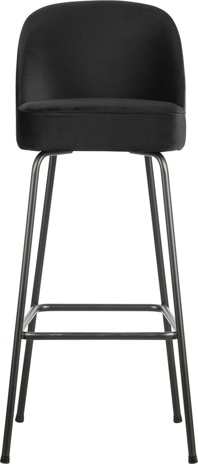 Woood Vogue Barstuhl – Samt – Schwarz – 103 x 50 x 55