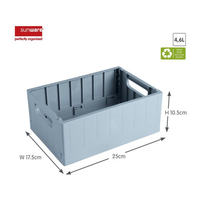 Sigma Home Faltkiste 4,6l blau 250x175x100mm | 5 Stück