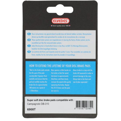 ELVEDES DISC -Bremsblock für grau (1 Paar) eingestellt
