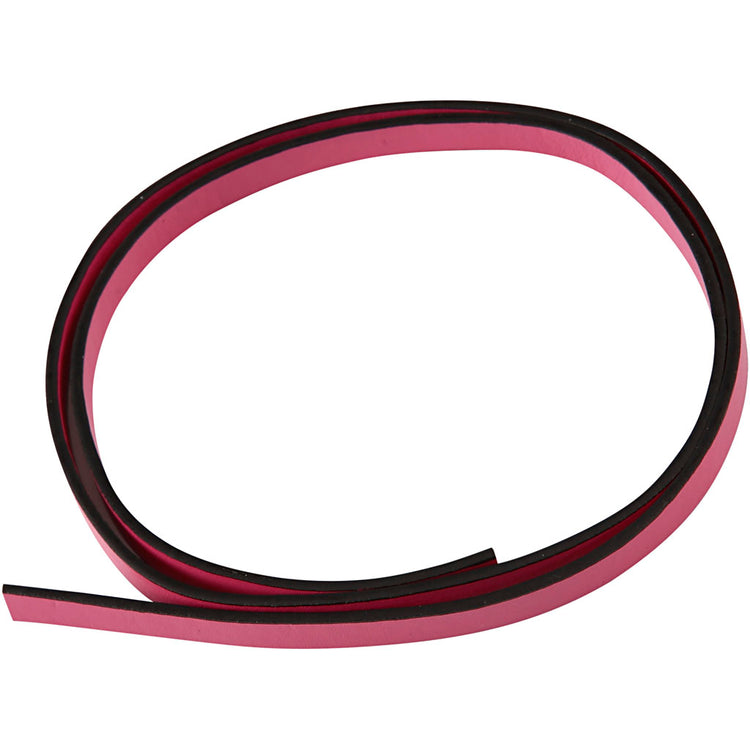 Creativ Firmenband aus Kunstleder, B: 10 mm, Stärke 3 mm, rosa, 1 m 1 Box
