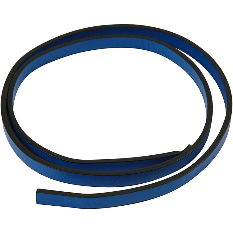 Creativ Firmenband aus Kunstleder, B: 10 mm, Stärke 3 mm, blau, 1 m 1 Box
