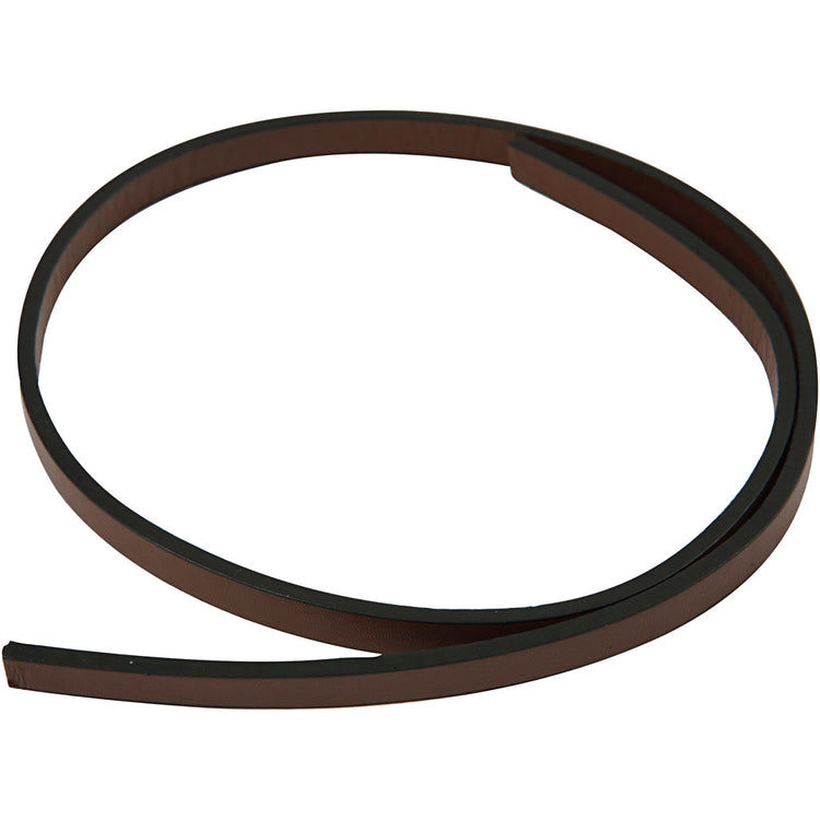 Creativ Firmenband aus Kunstleder, B: 10 mm, Stärke 3 mm, braun, 1 m 1 Box