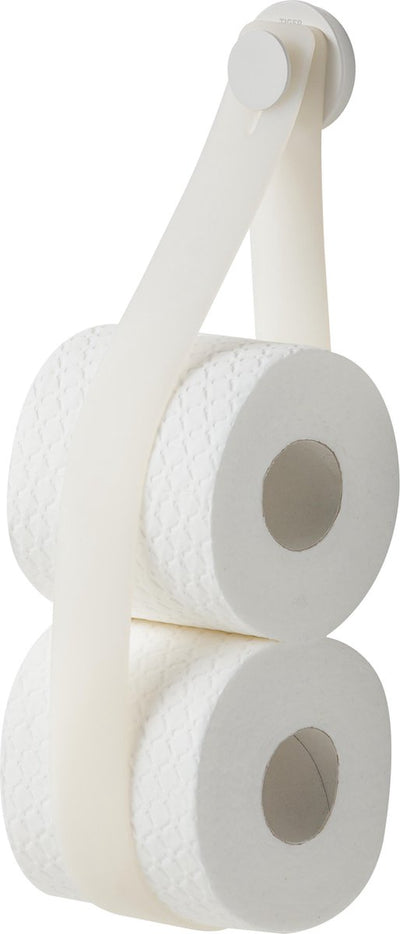 Tiger urban - Hängender Ersatzrollenhalter - Toilettenpapierhalter - Toilettenpapierhalter - ohne Bohren - Wandmontage - Bohren oder Kleben - Weiß