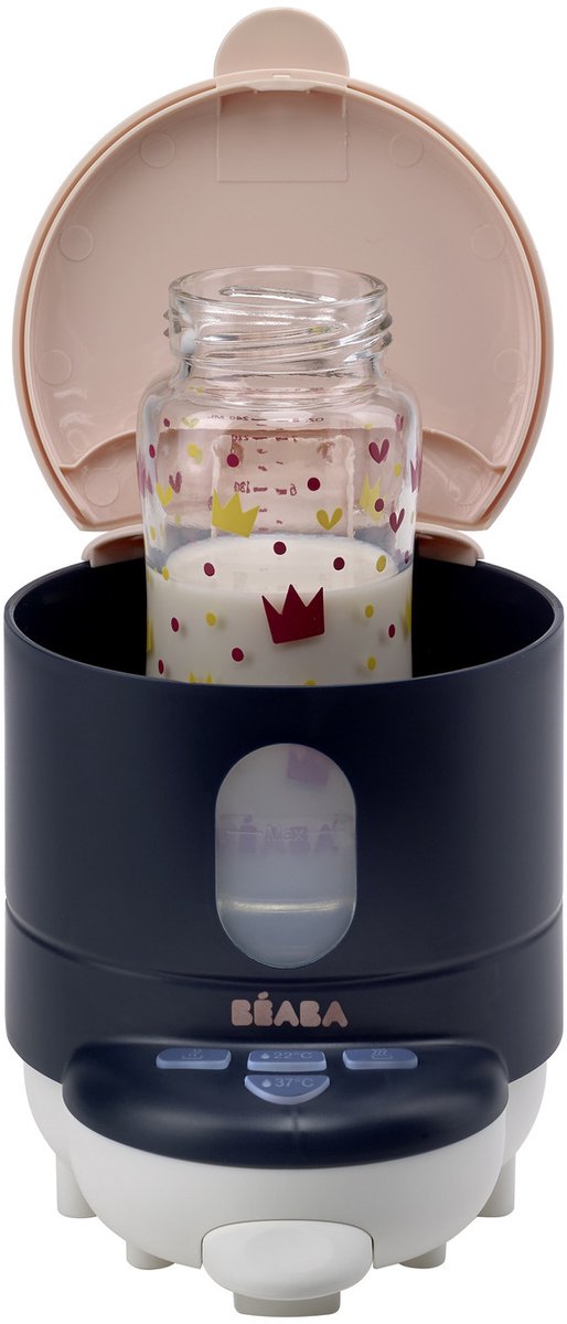 Béaba bib'expresso® Flaschenbereiter – schnelle Babyflaschenzubereitung – 30 Sekunden Aufheizzeit – einstellbare Temperatur – Flaschenwärmer – Bain-Marie-Funktion – Blau