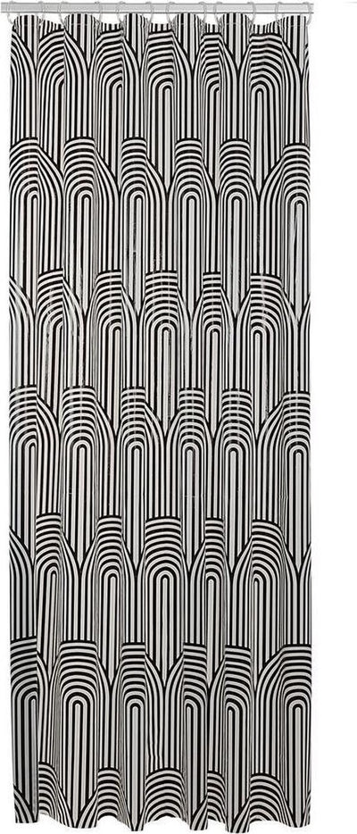 Sealskin Brave Duschvorhang 180x200 cm – Peva – Schwarz und Weiß (Ringe separat erhältlich)