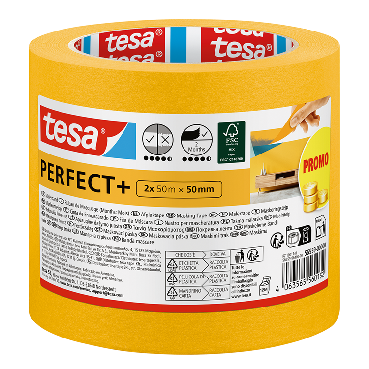 Tesa 1074630 - 2x Perfect + 50m:50mm Promo | 9 Stück