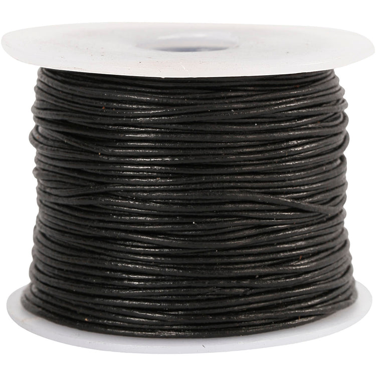 Creativ Company Lederband, Stärke 1 mm, schwarz, 50 m 1 Rolle