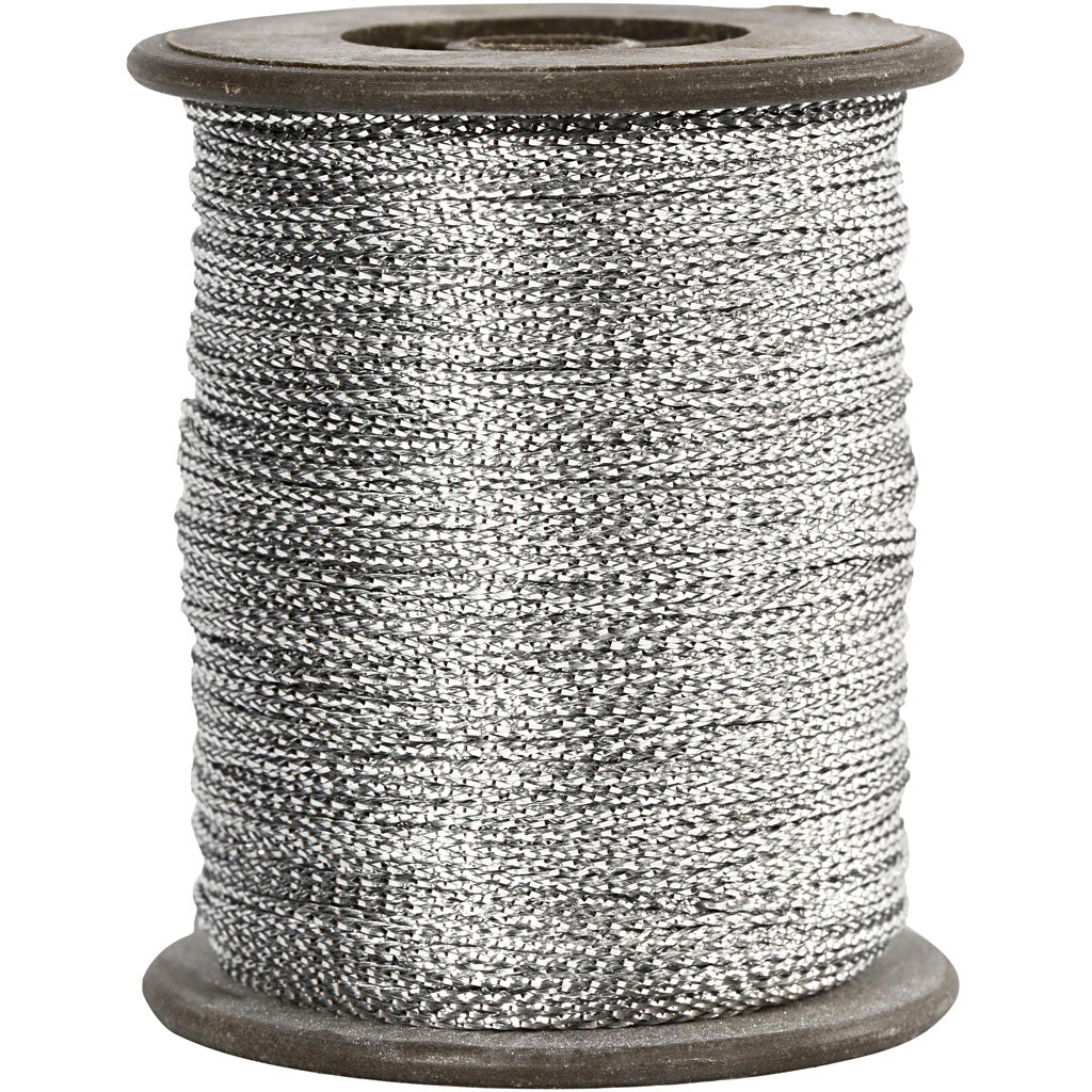 Creativ Firmenschnur, Stärke 0,5 mm, Silber, 100 m 1 Rolle