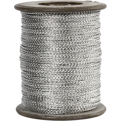Creativ Firmenschnur, Stärke 0,5 mm, Silber, 100 m 1 Rolle