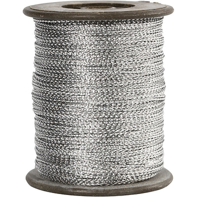 Creativ Firmenschnur, Stärke 0,5 mm, Silber, 100 m 1 Rolle