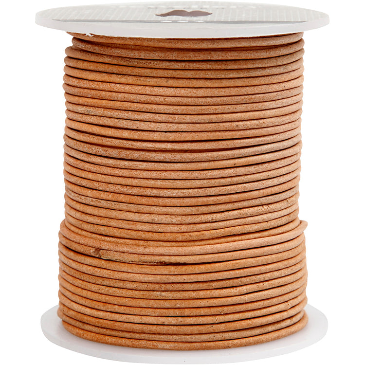 Creativ Company Lederband, Stärke 2 mm, beige, 50 m 1 Rolle