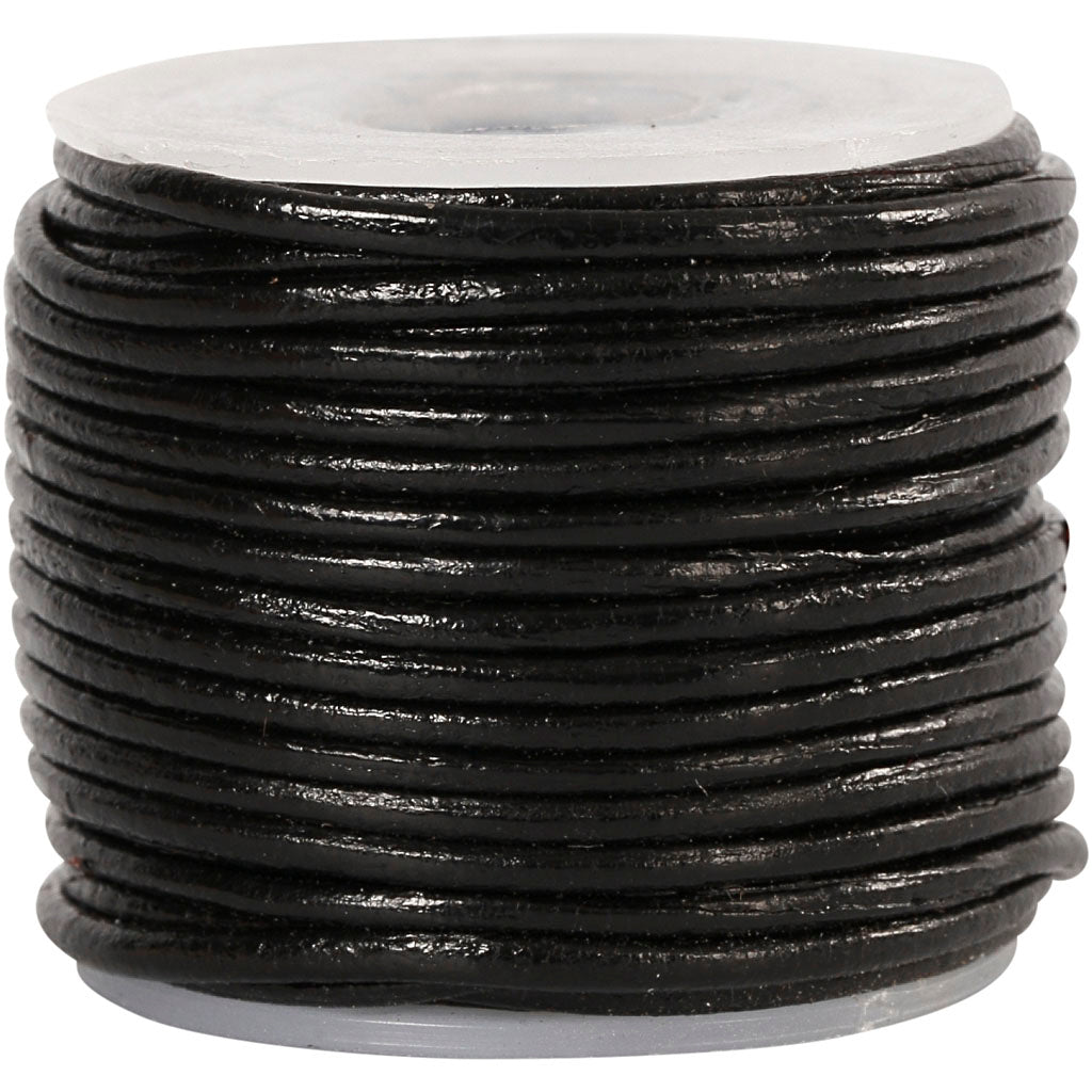 Creativ Company Lederband, Stärke 1 mm, schwarz, 10 m 1 Rolle