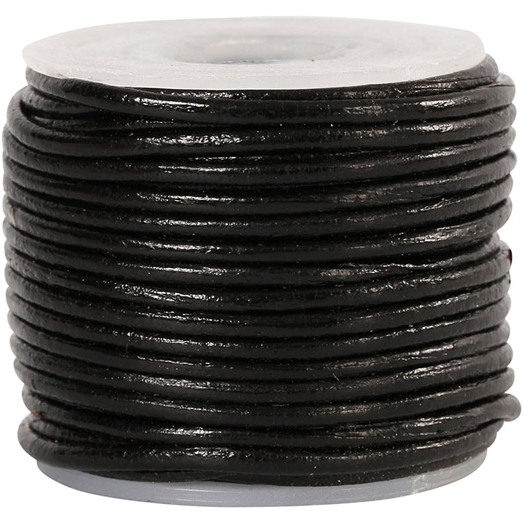 Creativ Company Lederband, Stärke 1 mm, schwarz, 10 m 1 Rolle