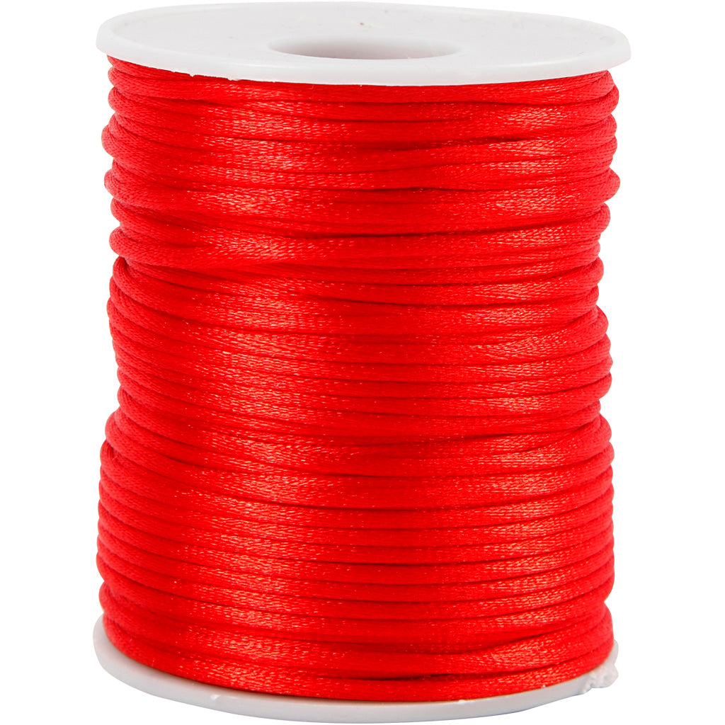 Kreativfirma Satin Cord Red, 50 m