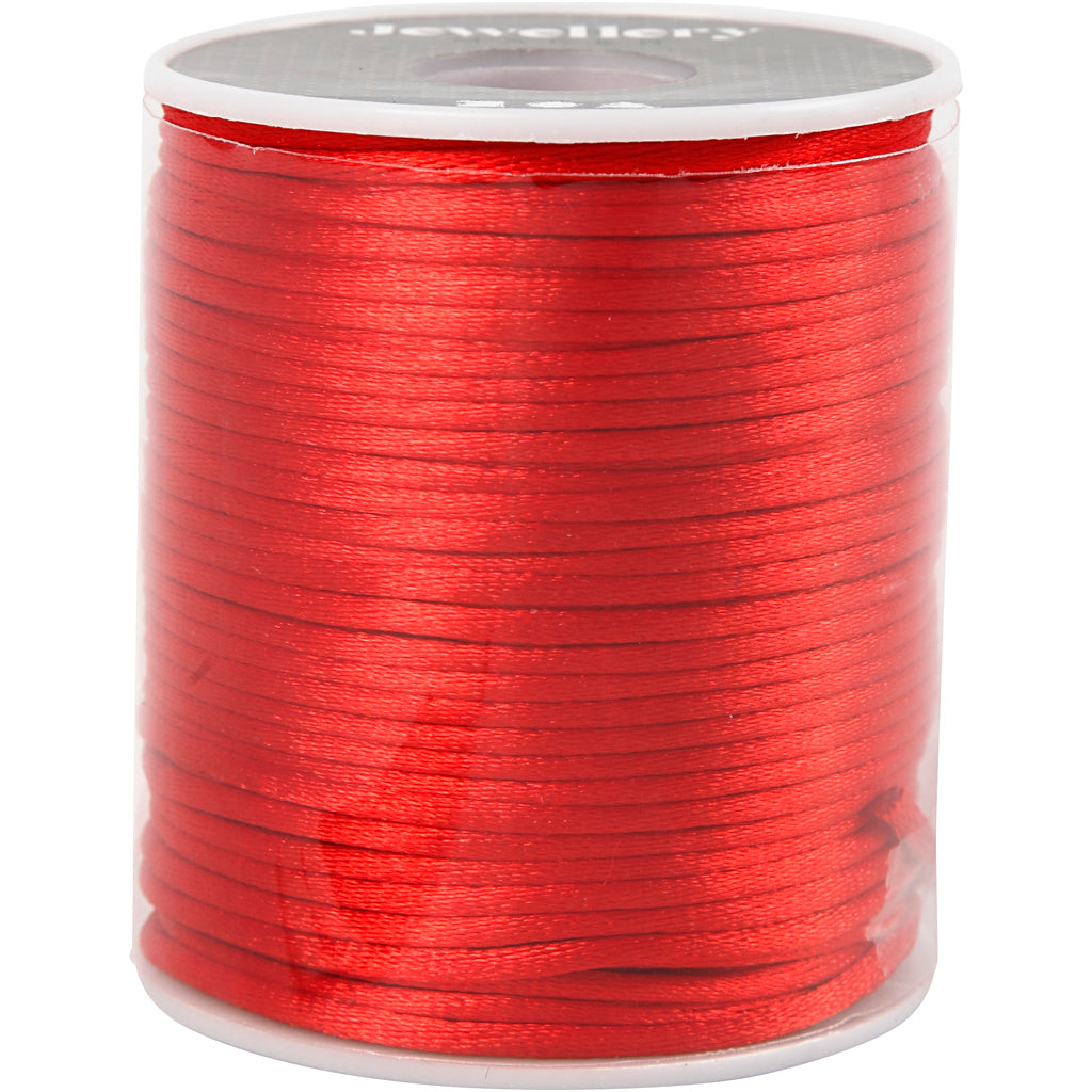 Kreativfirma Satin Cord Red, 50 m