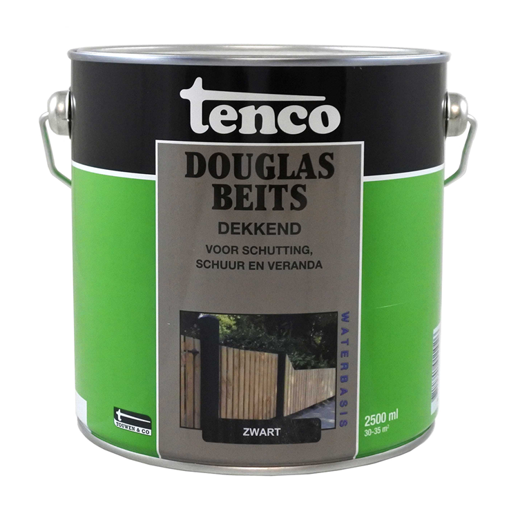Tenco 1078324 – Douglas-Beize auf Wasserbasis, undurchsichtig, schwarz, 2,5 l | 1 Stk