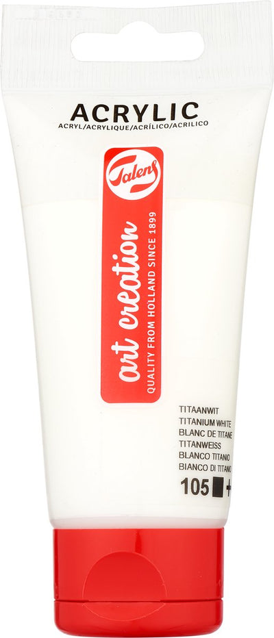 TALENS Art Creation Acrylfarbenrohr 75ml Titaneous White 105