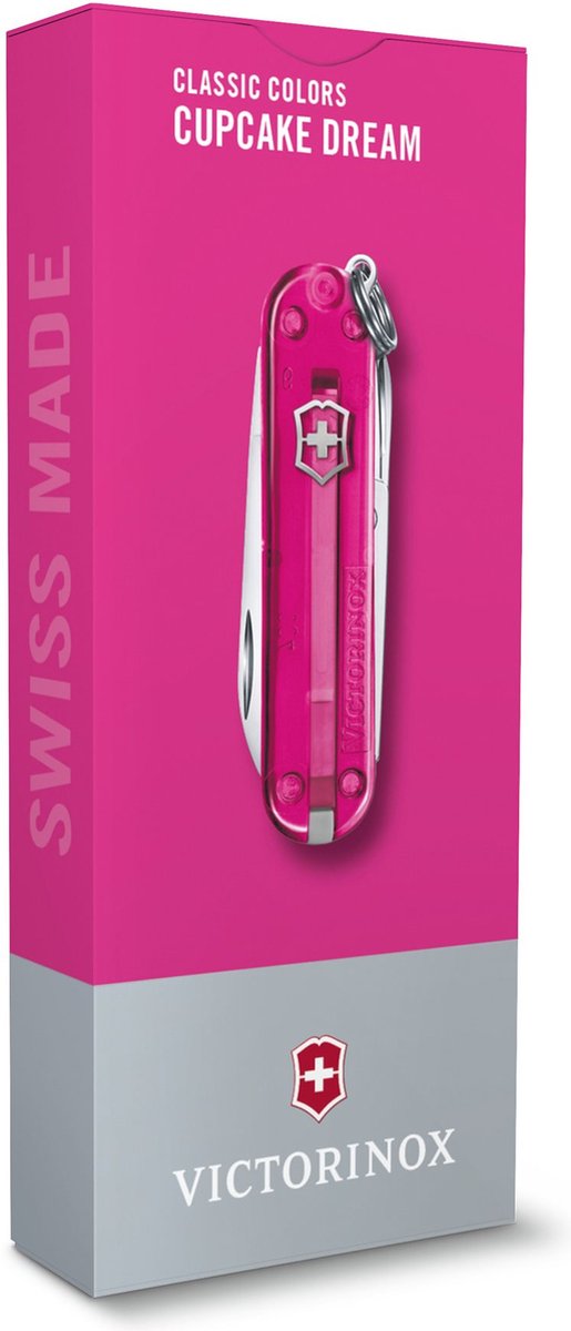 Victorinox Classic SD transparentes Taschenmesser – Cupcake Dream – 7 Funktionen