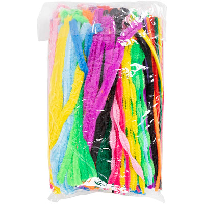 Creativ Company Chenille, L: 30 cm, Stärke 6-15 mm, verschiedene Farben, 500 div. 1 Box