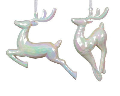 Decoris Weihnachtsanhänger Hirsch irisierend 16cm