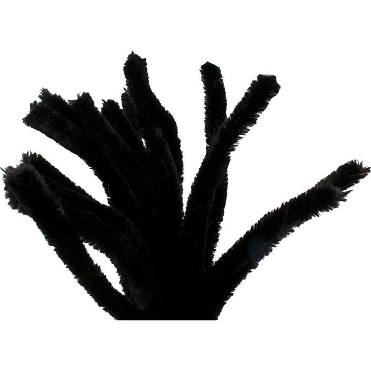 Creativ Company Chenille, L: 30 cm, Stärke 15 mm, schwarz, 15 Stück 1 Box