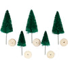 Creativ Company Weihnachtsbäume, H: 40+60 mm, grün, 5 Stück 1 Karton
