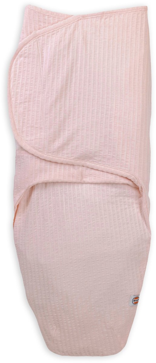 Lodger Bundler – Wickelschlafsack – Rosa – 0,3 Tog – 60 cm (0–4 m) – Seersucker-Baumwolle – Wickeltuch