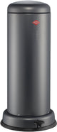 Wesco großer Baseboy-Abfallbehälter mit Soft-Close | 30 Liter | Metall - Graphit matt | Treteimer
