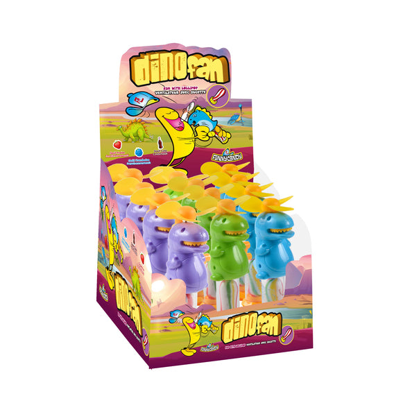 Lustiger Bonbon-Dino-Fan-Pop (12x 15gr)