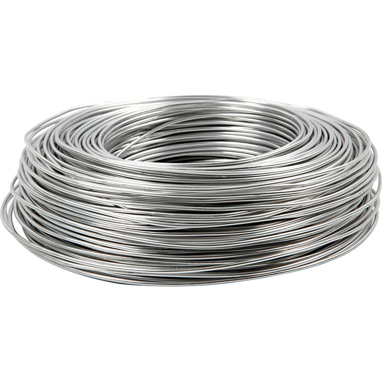 Kreativfirma Alu Wire, Round, Dikte 2 mm, Silber, 100 m 1 Roll