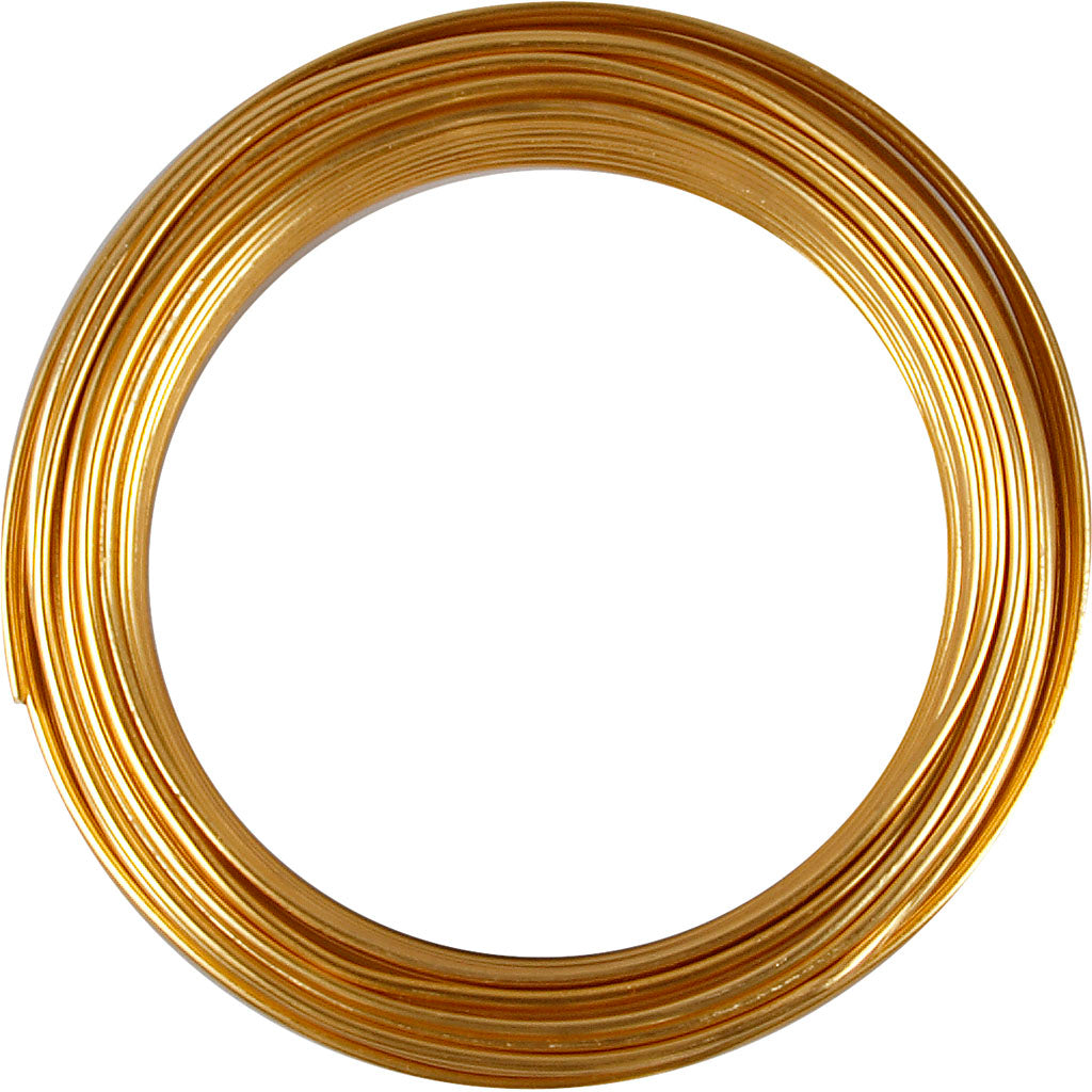 Creativ Company Aludraht, rund, Stärke 3 mm, gold, 29 m 1 Rolle