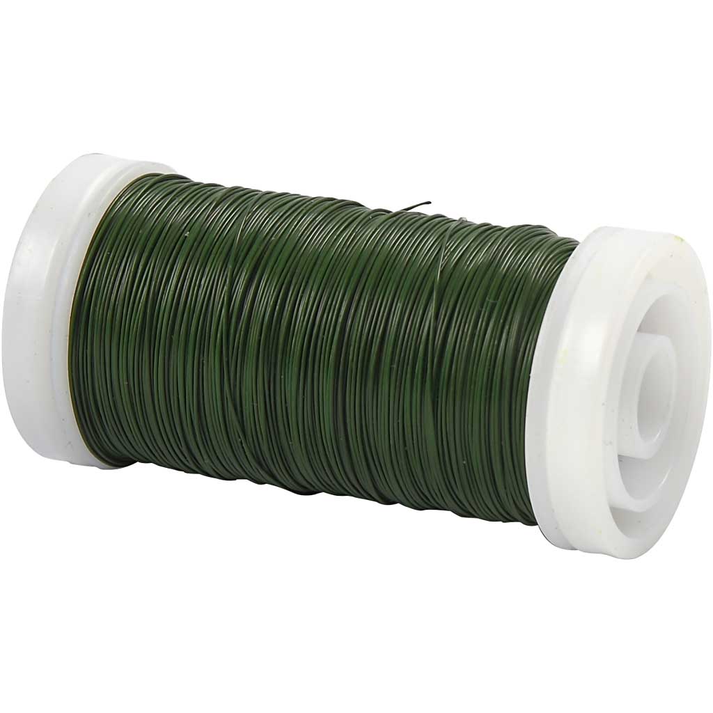 Creativ Company Blumendraht, Stärke 0,31 mm, 100 gr, grün, 160 m 1 Rolle