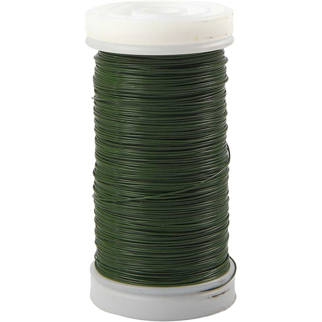 Creativ Company Blumendraht, Stärke 0,31 mm, 100 gr, grün, 160 m 1 Rolle