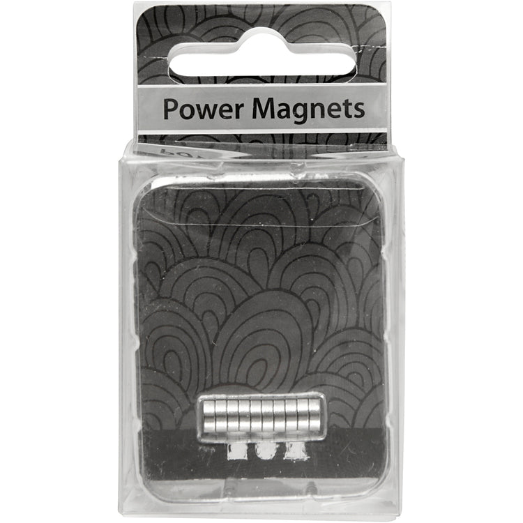 Creativ Company Kraftmagnete „NDFEB“, D 5 mm, Stärke 2 mm, 10 Stück 1 Karton