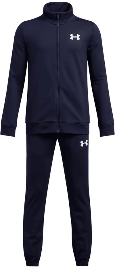 Under Armour ua Rival Knit Track Suit – Blauer Jungen-Trainingsanzug – Midnight Navy – Midnight Navy – Weiß