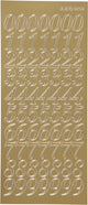 Creativ Firmenaufkleber, Zahlen, Blatt 10x23 cm, gold, 1 Blatt