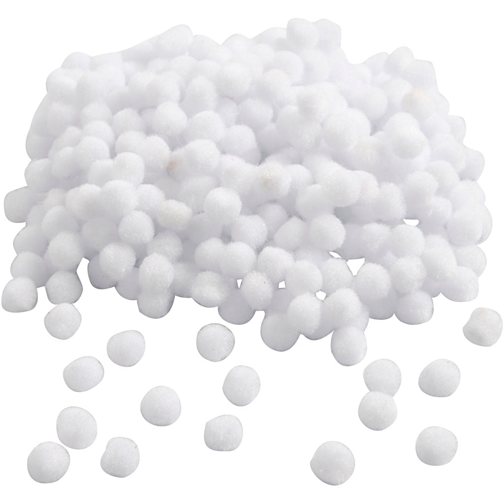 Creativ Company Pompons, D 10 mm, weiß, 450 Stück 1 Box