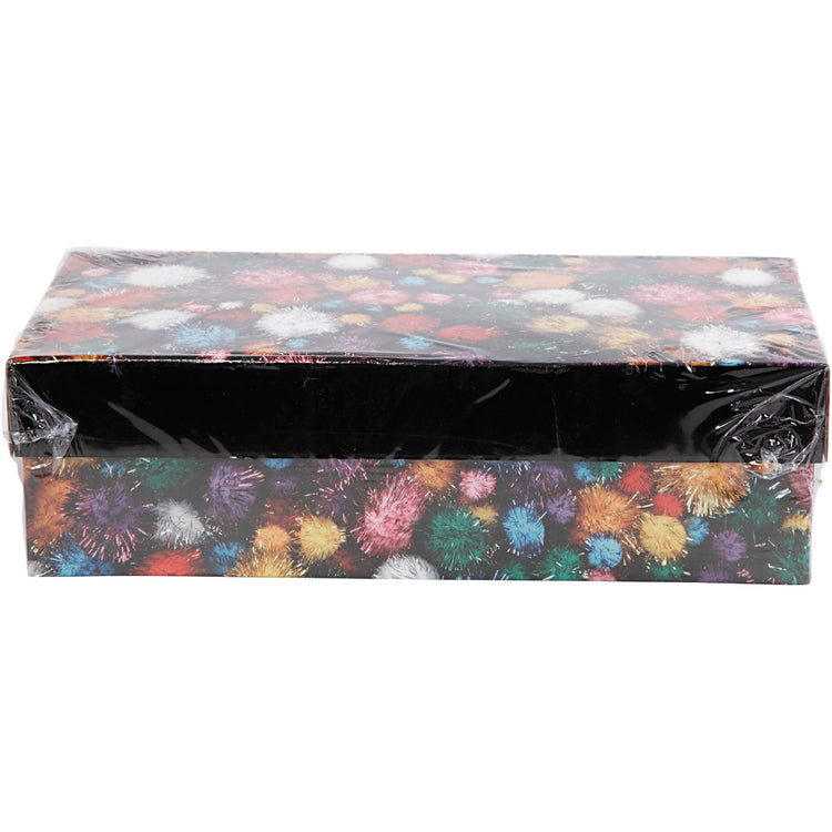 Creativ Company Pompons, D 15-40 mm, Glitzer, ca. 400 Stück, kräftige Farben, 400 gr 1 Karton