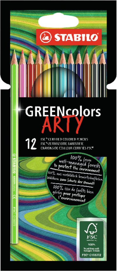 Stabilo Greencolors – FSC-zertifiziertes Kunst-Buntstiftetui, 12 Farben