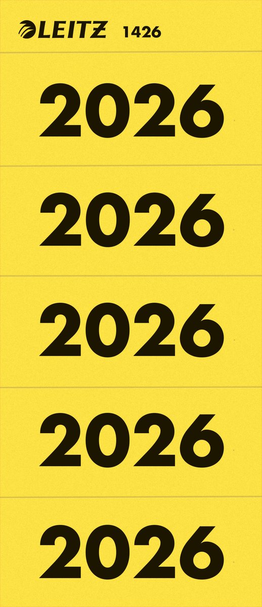 Leitz Rückenschild 2026 gelb 100 Stück