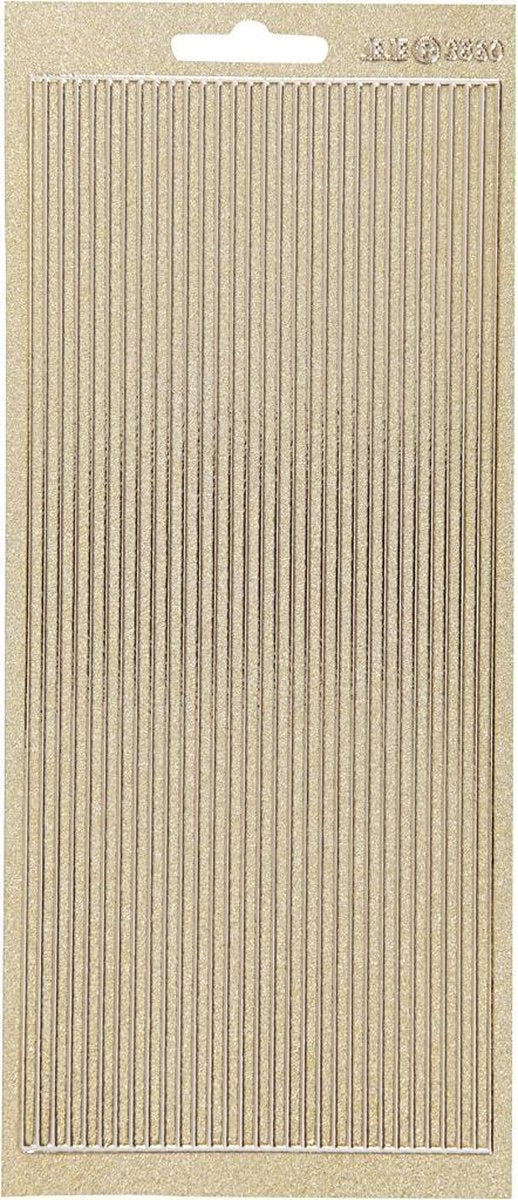 Creativ Firmenaufkleber, Bordüren, Bogen 10x23 cm, gold, 1 Bogen