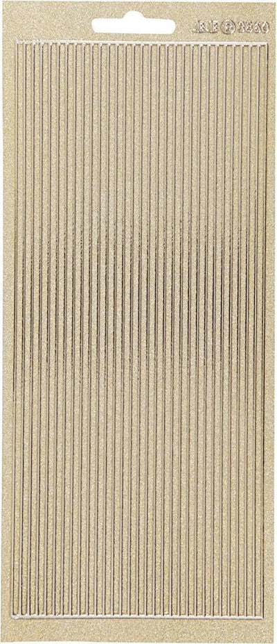 Creativ Firmenaufkleber, Bordüren, Bogen 10x23 cm, gold, 1 Bogen