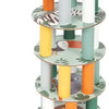Kleines Fuß -Holz -Wobbel -Turmspiel