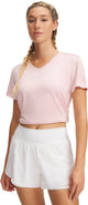 Under Armour Tech Kurzarm V-Twist Damen Sportshirt - rosa