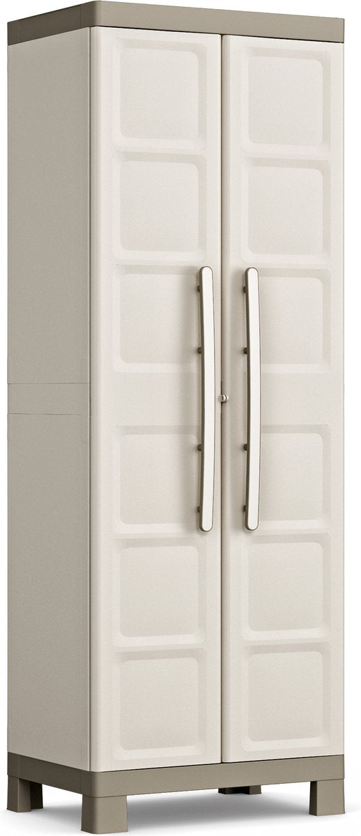 Keter Excellence Aufbewahrungsschrank hoch – 4 Regale – 45 x 65 x 182 cm – Beige Taupe