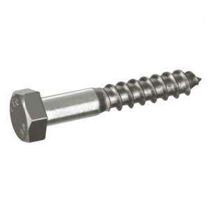 Holzgewindebolzen 10x60 D571 Edelstahl A2 | 50 Stk