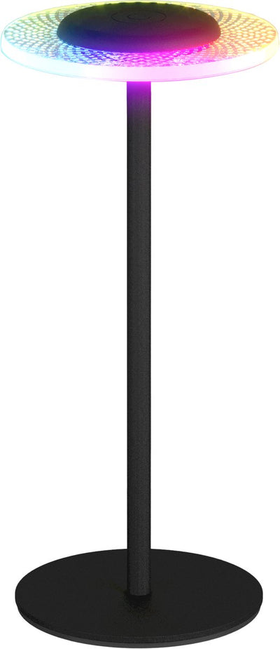 Eglo Trepella Tischleuchte – wiederaufladbar (bis zu 100 Stunden Licht) – 29 cm – Schwarz – warmweißes Licht und RGB – kabellos – dimmbar