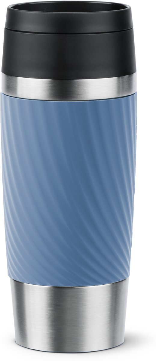 Tefal Reisebecher Classic Twist – Thermosflasche – 0,36 l – blau – kompakt – auslaufsicher – für Kaffee geeignet